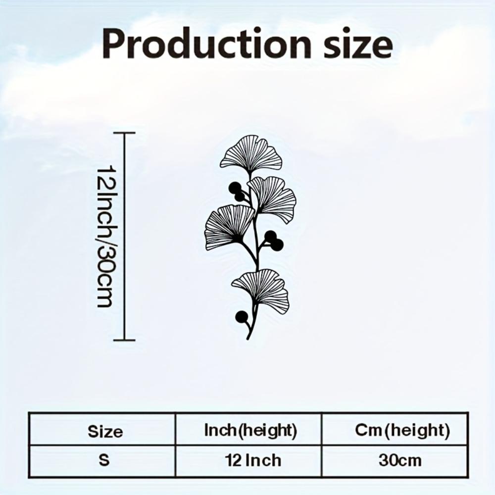 

Vintage Iron Ginkgo Leaf Wall Art for Office Patio Indoor Outdoor Christmas Thanksgiving Harvest Decor Modern Gift Nature Lover