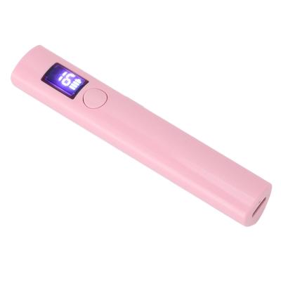 Handheld Gel Nails Light Linear Shape USB Rechargeable Small Digital Display Portable Nail Dryer Lamp for Travel Home