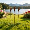 3 Pcs Rustic Metal Calla Lily Garden Stake Vintage Flower Outdoor Yard Art for Patio Lawn Garden Backyard Planter Pots Flower Beds Decor