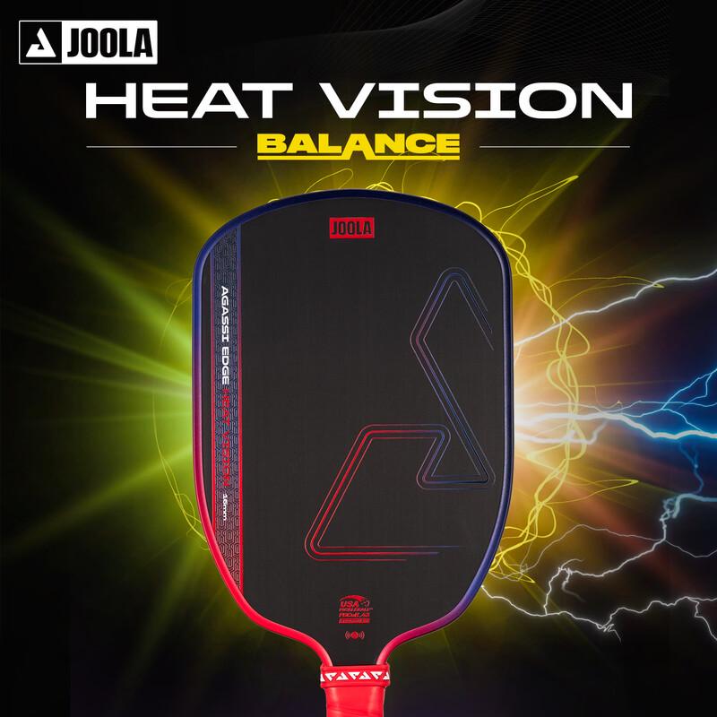 JOOLA Agassi Edge Heat Vision 16mm Carbon Fiber Pickleball Paddle
