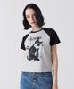 AWESOME STUDIO Awesome Cat Raglan Sleeve Short T-Shirt Melange Grey