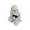 Carina Figurine di Fantasma che Legge un Libro, Piccola Statua di Fantasma di Halloween Illuminata a LED per Decorazione di Libreria, Caminetto, Scrivania