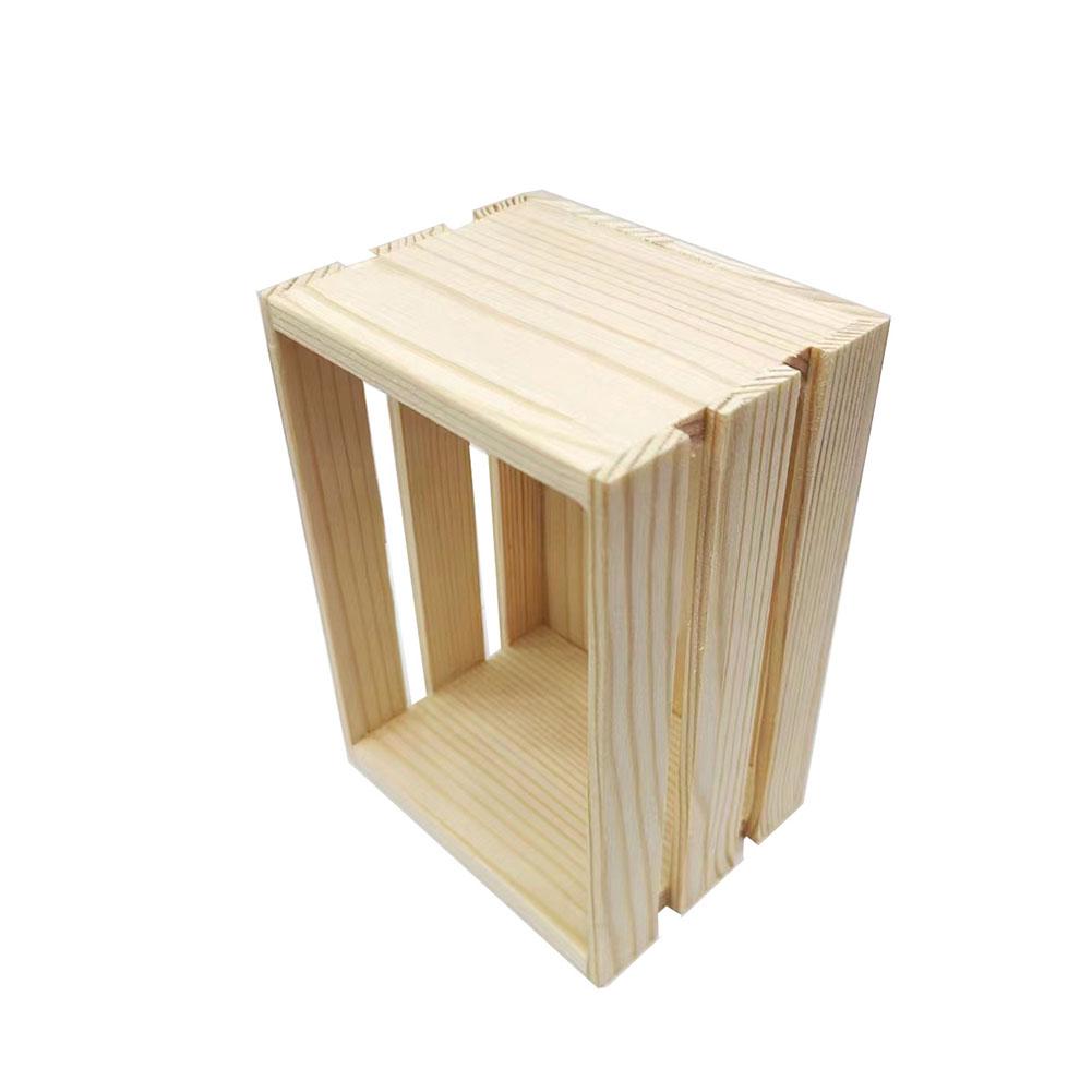 Children's Play 12.5*8.8*7 CM Mini Wooden Basket DIY Craft Projects Children's DIY Use Crafting Supplies Light Color Design