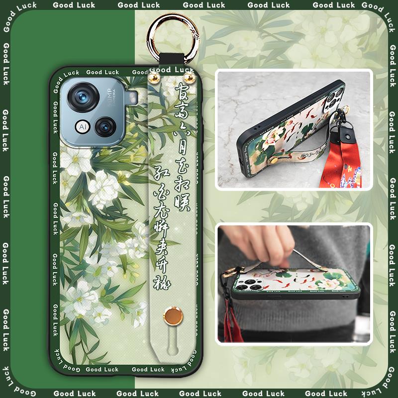 Durable Elderly Lady Phone Case For Blackview Oscal C80 Back Cover Waterproof Ring Silicone Phone Holder Fashion Lanyard