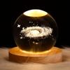 6 cm 3D Kristal top Kristal Gezegen Gece Lambası Lazer Kazınmış Güneş Sistemi Küre Astronomi doğum günü hediyesi Ev Masaüstü Dekorasyon