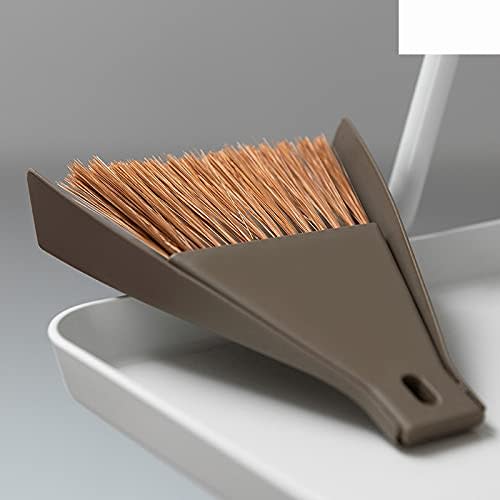 Stylish Mini Broom and Dustpan Set for Indoor Use, Perfect for Tabletops, Study Desks, Cars, Kitchens, Sofas, and More. Includes a Short Broom, Flexib