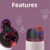 Replacement Lid for Owala Freesip – One-Button, Leakproof, BPA-Free Cap Compatible with Black Owala 16oz/24oz/32oz/40oz