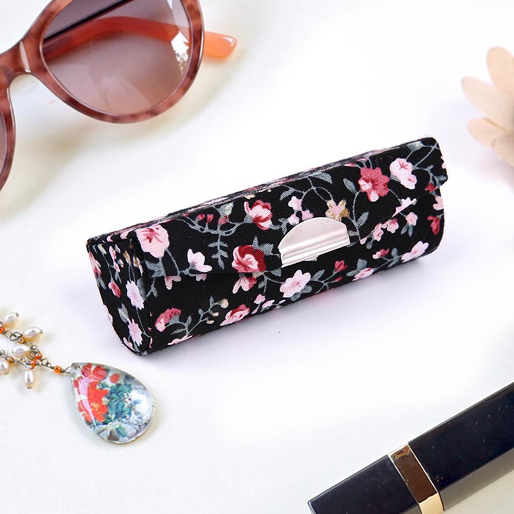 2 Pezzi Porta Rossetti Floreali Organizzatori Rossetti Stampati a Fiori Retrò con Specchio Cosmetico