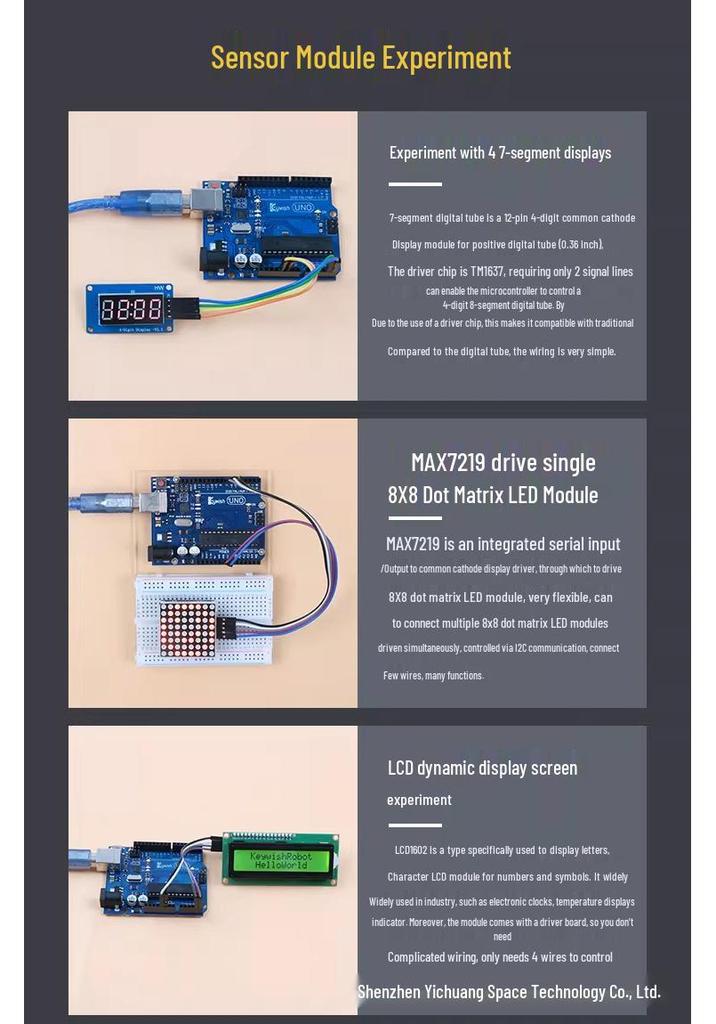 Arduino Uno R3 Beginner's DIY Electronic Kit with Sensor Development Board
