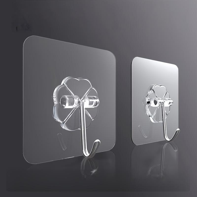 10 No-Drill Hooks, Metal and Plastic Self-Adhesive Hook Holders, Wall Organizers, Adhesive Wall Hooks, Door Hooks, Coat Racks