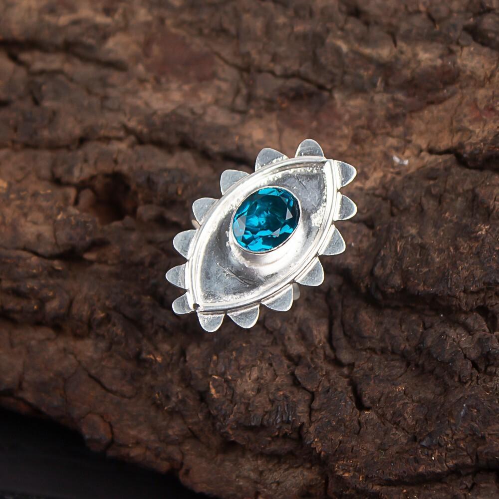 Natural Apatite Gemstone 925 Sterling Silver Jewelry Handmade Engagement Ring RR-6-11