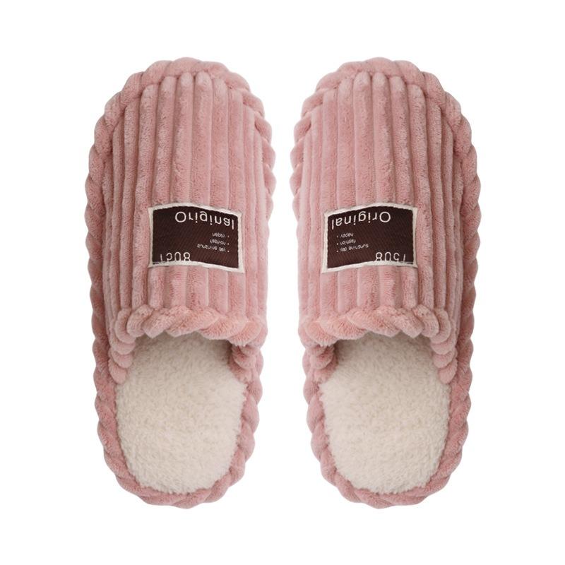 Men's Cotton Slippers Men's Winter Indoor Home Home Home Non-slip Warm Floor Plush Slippers Women