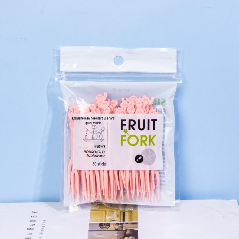Одноразовый набор двухзубых вилок для фруктов для десертов и выпечки