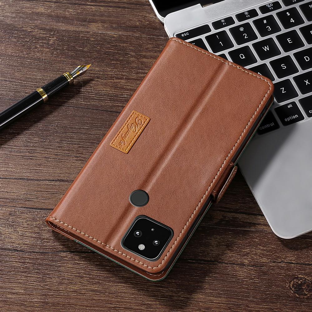 Compatible Leather Flip Case for Google Pixel 5, 8 Pro, 4a, 3a with Card Slot