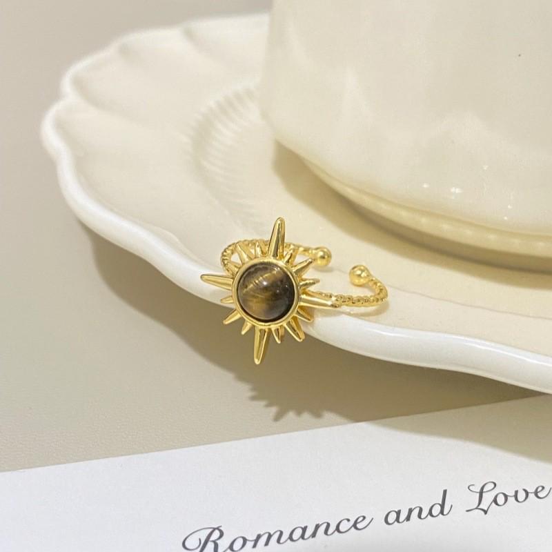 French Tiger s Eye Necklace & Sunflower Earrings – Autumn/Winter Meilade Design Jewelry Set