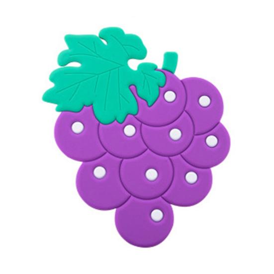 Mantel individual redondo con forma de fruta y aislamiento térmico para el hogar