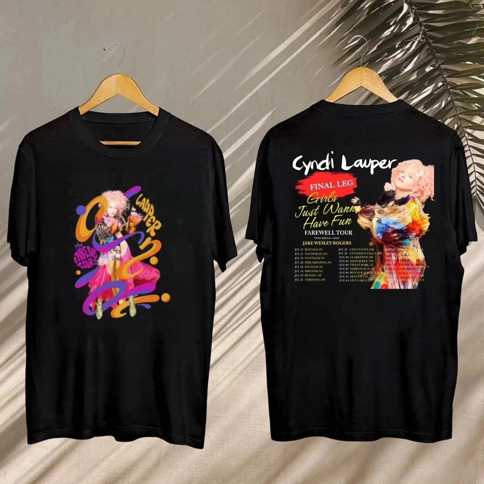 

Cyndi Lauper Girl Just Wanna Have Fun Farewell Tour 2025 T-Shirt Mens Womens Tees Top 2XL