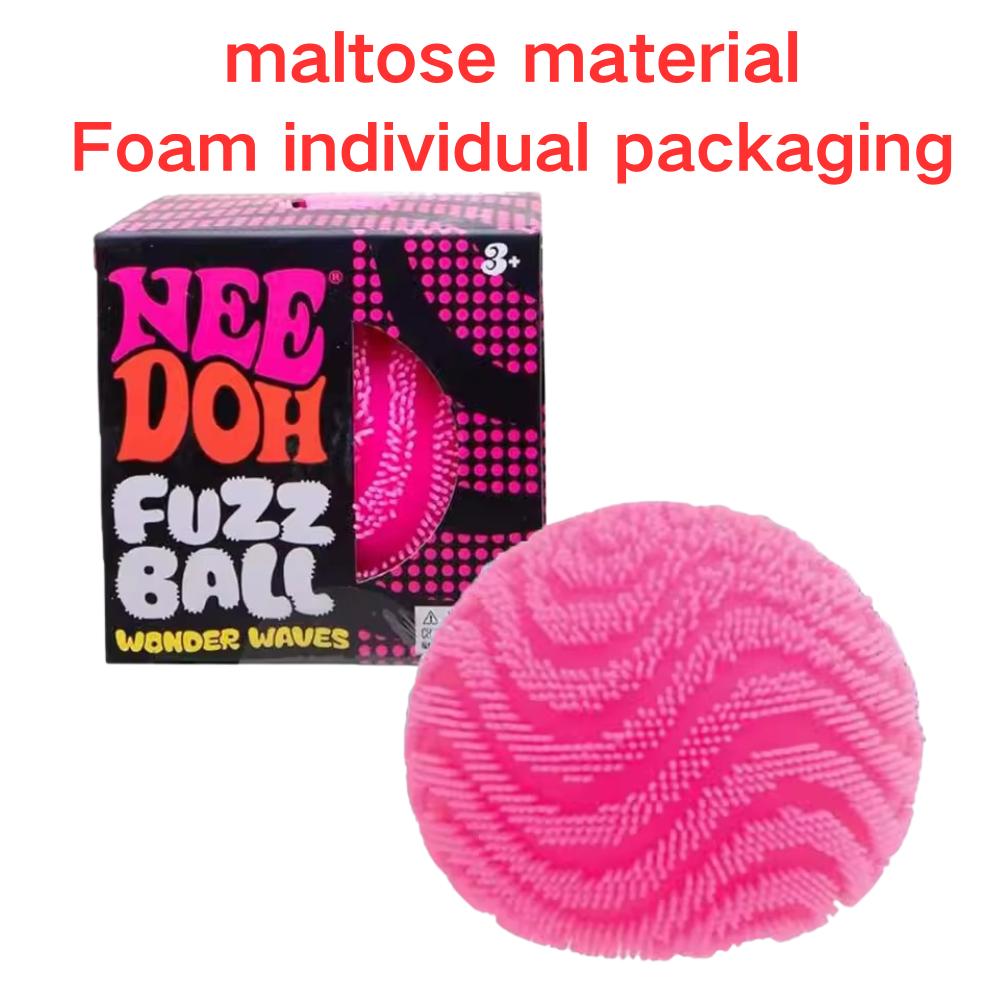 Nee Doh Fuzz Ball Wonder Waves Senzorická mačkací hračka Texturovaná antistresová Fidget míček pro dospělé i děti