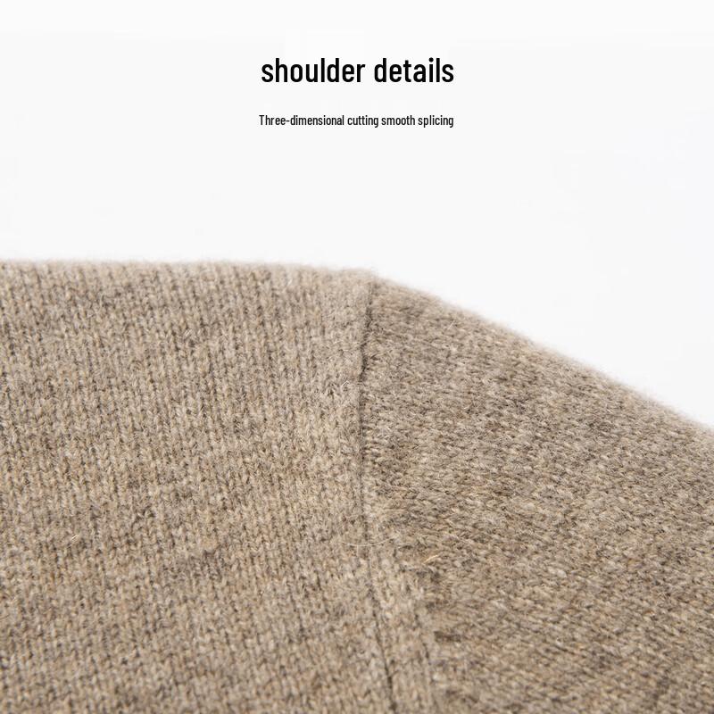 Hodo Men's Cashmere-Blend Thickened Crewneck Knit Sweater