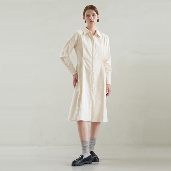 Atelier Nine Corduroy Waist Midi Dress (Op-6120)
