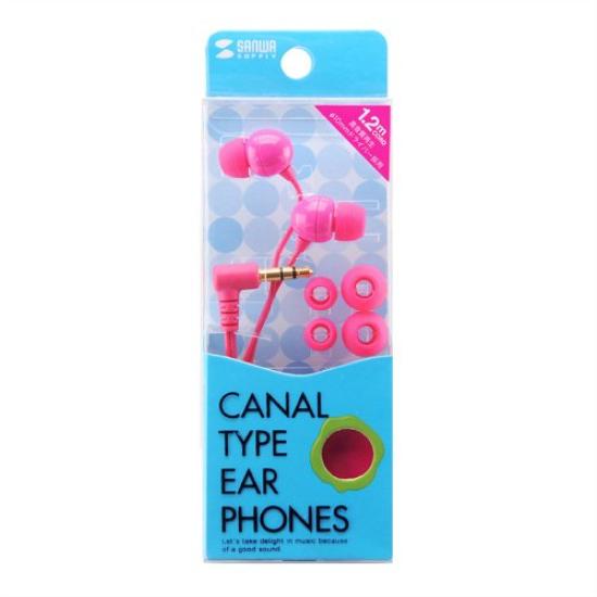Sanwa Supply Stereo Earphones (Pink) MM-HP117P