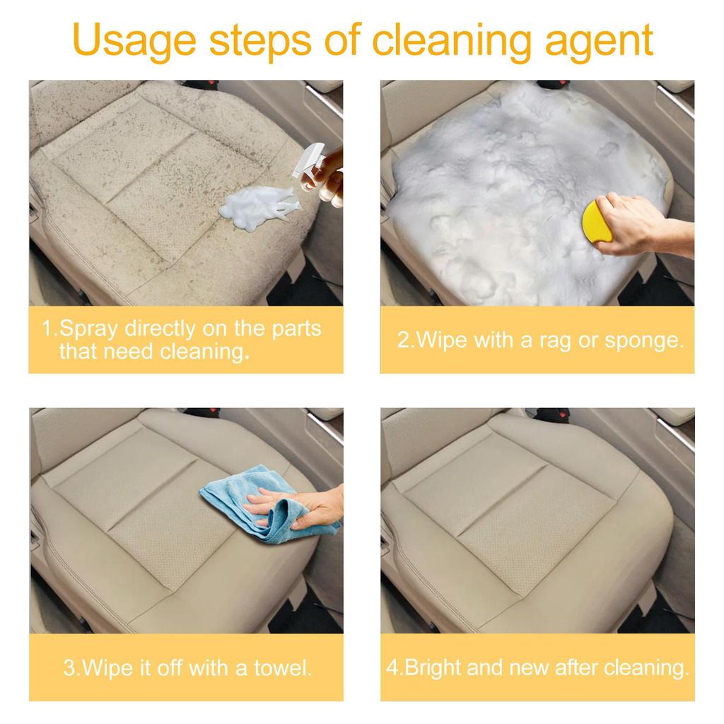 Rayhong Car Interior Foam Cleaner Waterless Stain Remover Seat Headliner Dashboard Foam Cleaner