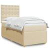 VidaXL Slat Bed Base and Mattress Cream 90x190 Cm Fabric 3291930