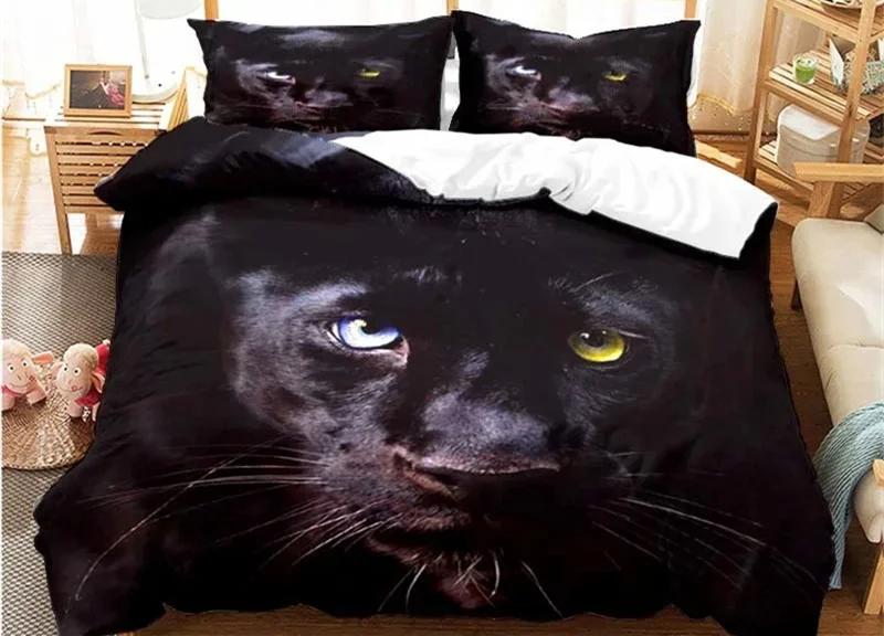 Animal Leopard Pattern Duvet Cover Set Bedding for Adult Kids Full Size Bed Set Comforter Cover,1 Duvet Cover and 2 Pillow Shams