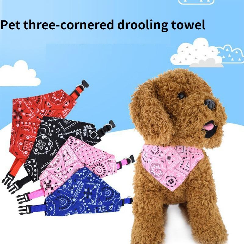 Dog Cat Neck Decor Adjustable Triangular Bandage for Pet Washable Scarf Bandana Collar Bibs Cat Birthday Party Dress Up GWFD02