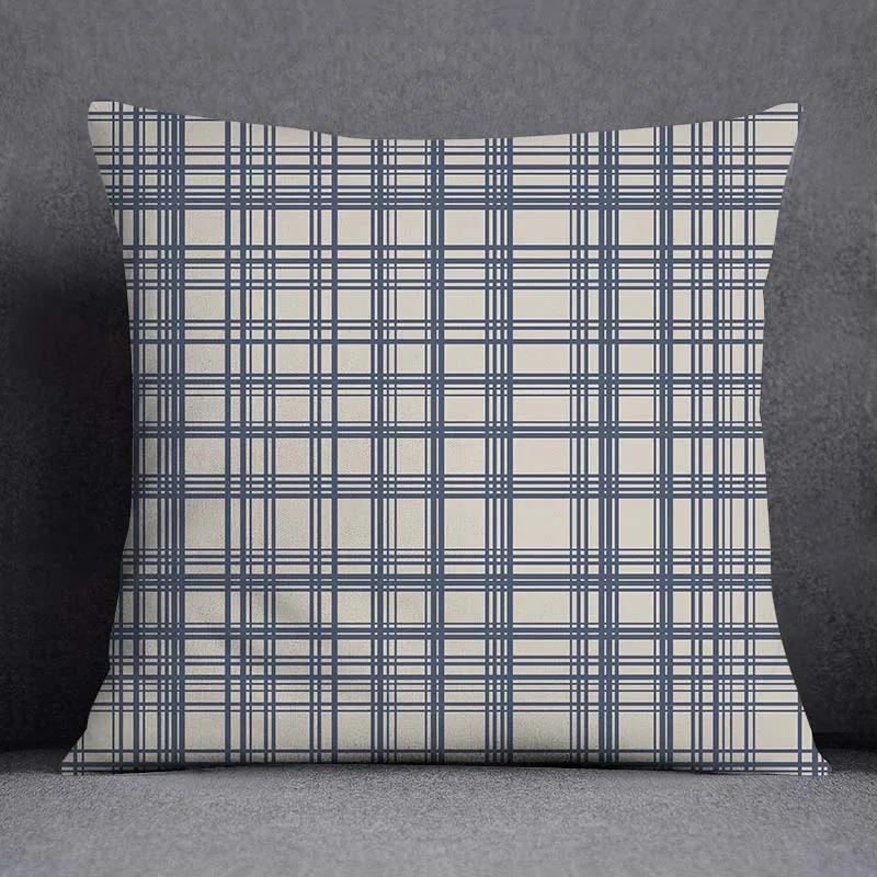 Nordic Flower Geometric Pattern Decorative Square Pillowcase Home Office Cushion Cover