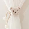 2Pcs Curtain Straps Ins Cartoon Bear Curtain Cute Window Curtain Buckles Decorative 3D Bear Curtain Tieback Curtain Accessories