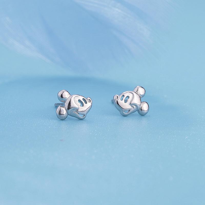 Fashion Simple Cartoon Mickey Mouse Hollow Small Stud Earrings For Women