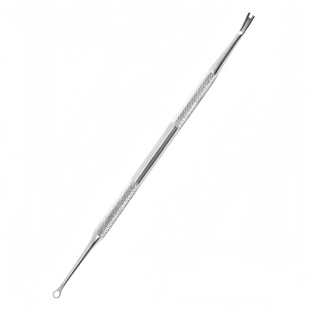 Double-Ended Steel Cuticle Pusher & Trimmer for Manicure/Pedicure