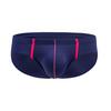 Men Briefs Sexy Low-rise U-Convex Soft Breathable Mesh Panties Patchwork Color Slim Fit Elastic Underwear Daily Wear