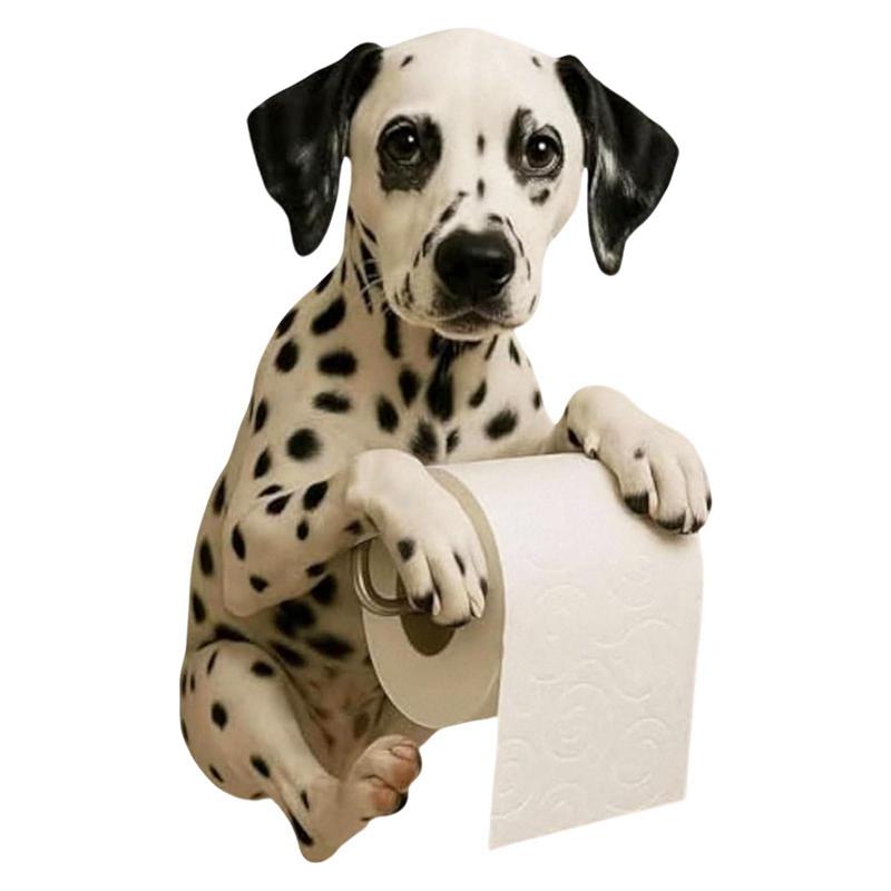 Cute Dog Shaped Paper Towel Holder Toilet Paper Holder Resin Decorative Pendant