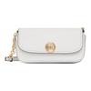 Nolita Round MK Metal Logo Magnetic Closure Leather Crossbody Bag Small Women Crossbody Bag White 32S6GY5C5L-WHITE