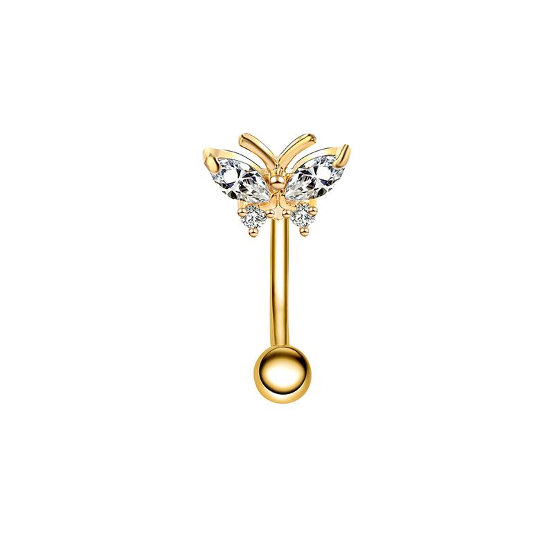 Simple  Angel Wings Butterfly Navel Ring For Women Girls Exquisite Belly Button Rings Sexy Belly Piercing Jewelry Gifts
