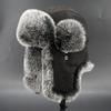 A hat for men, winter imitation fox hair, ear protection and cold hat, cycling warm and windproof ski hat
