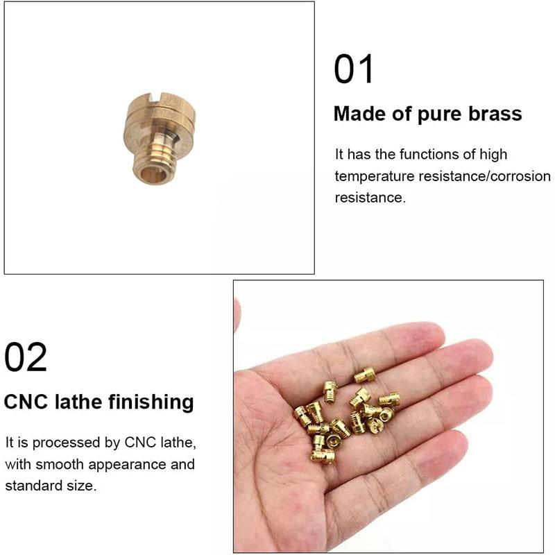 10pcs Pack of Carburetor Main Jet M6 6mm Thread For DellOrto BGM Motoforce PHNL/PHVA/PHBH/PHBL/PHBN/PHVB Carb Injector Nozzle