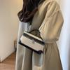Tragbare Eimer-Box Handtasche Canvas Patchwork Mode Umhängetaschen Damen Pendler Handy-Aufbewahrung Schultertasche Vielseitig Einfach