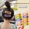 Candy Color PU Leather Hair Clip: Bun, Bangs & Side Clip for Women.