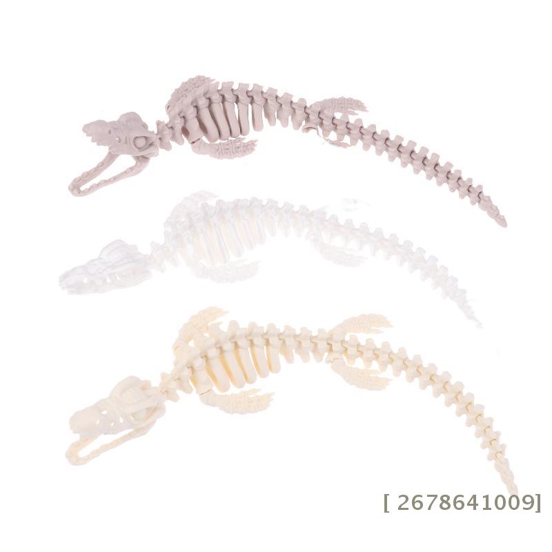 3D Printed Mosasaur Skeleton Realistic Prehistoric Marine Reptile Model with Movable Jaw & Joints, Desktop Decor,Educational Toy