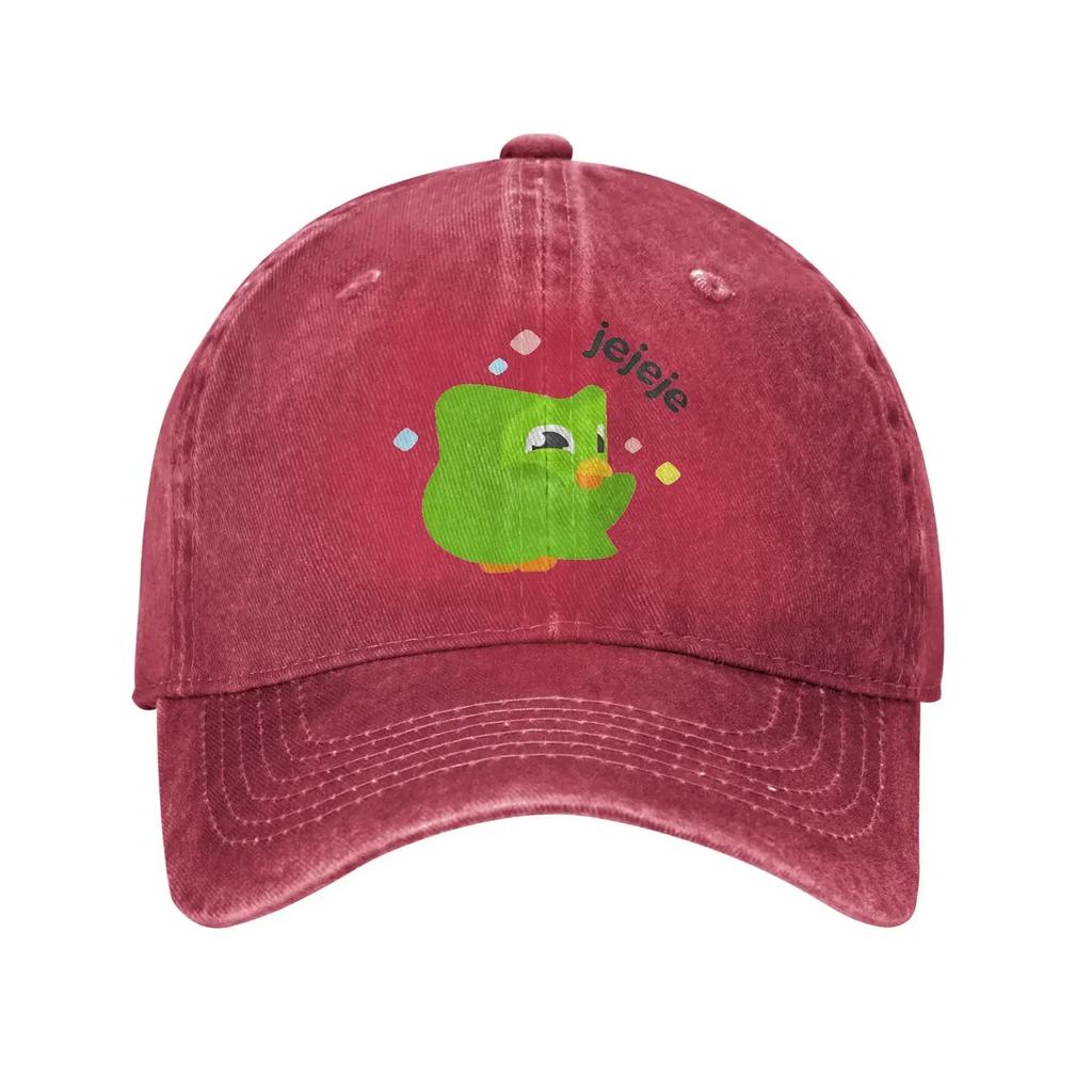 Washed Baseball Cap Duolingo Owl Duo Summer Trucker Hat For Men Women  Y2k Funny Tennis Skate Sun Baseball Caps