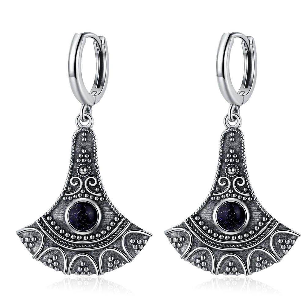 Long Pendant Natural Kyanite Earrings S Silver Earrings for Women  Vintage Engagement Party Anniversary Gift