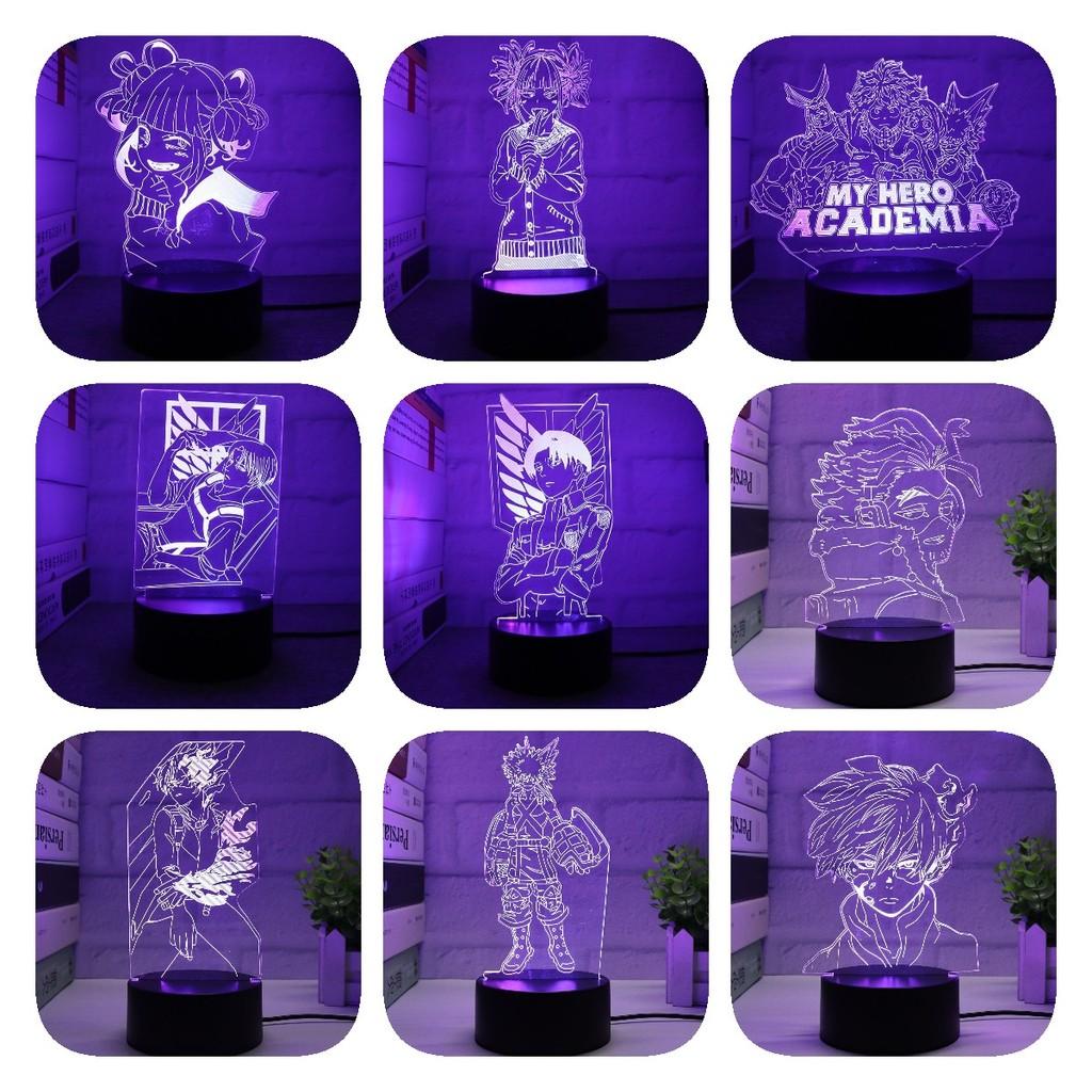 Colorful 3d My Hero Academia Night Light Led Table Lamp For Anime Lovers And Collectors