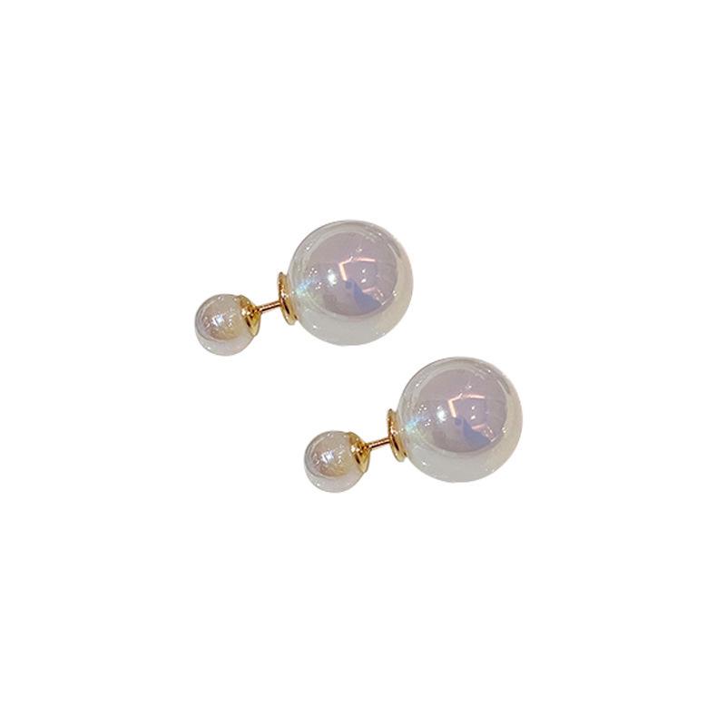 Boucles d'oreilles clous perles sirène double usage: Argent S925, Mode Haut de Gamme pour Femmes