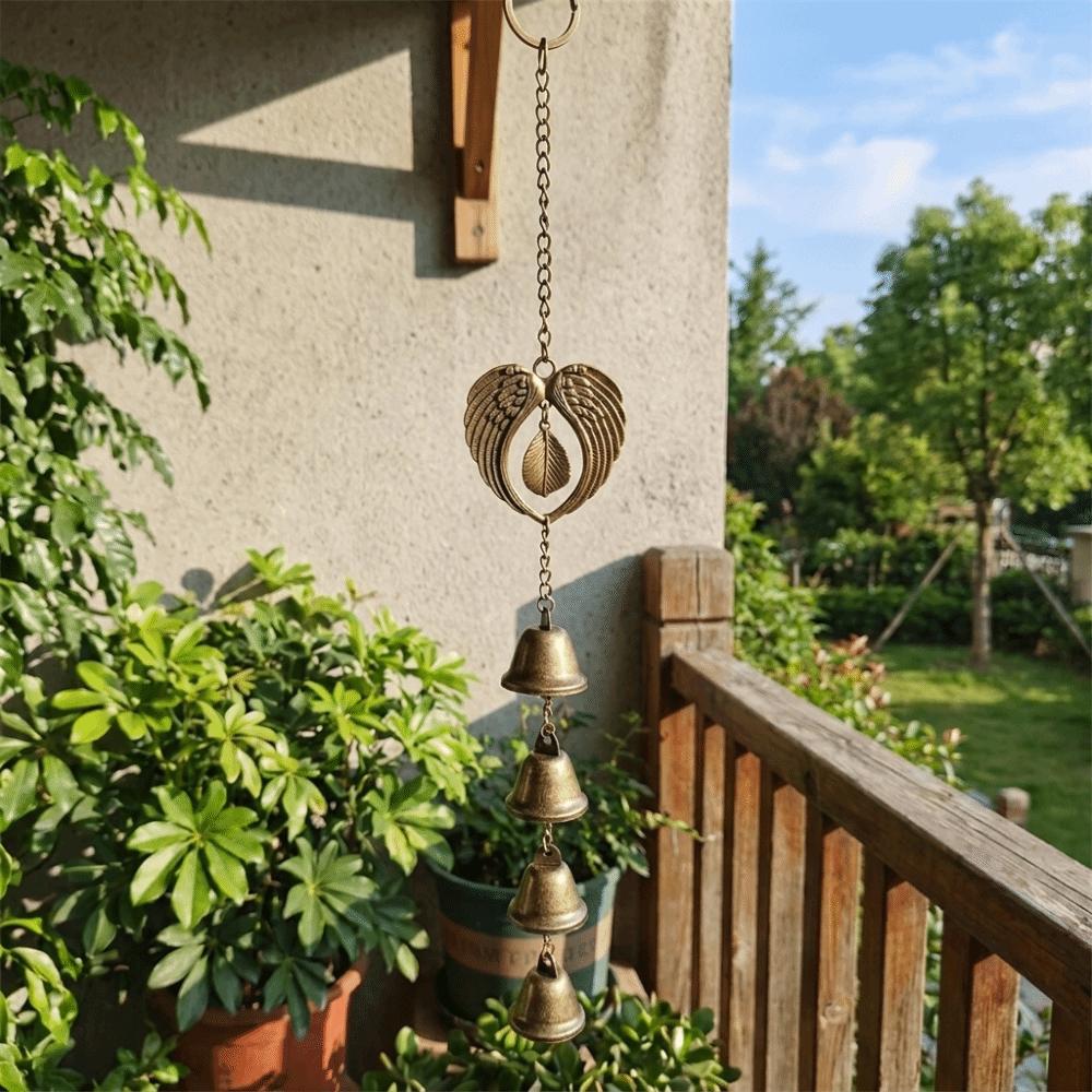 Bohemian Style Vintage Wind Chime with Bell Wall Hanging Decoration Patio Decoration
