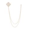 Corsage Ornament Rhinestone Chains Brooch Exquisite Vintage Tassel Cross Pin Stage Performance Luxury Metal Multi-layer Brooch