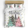 Christmas golden bell red ribbon three-piece quilt cover 3D digital printing bedding set