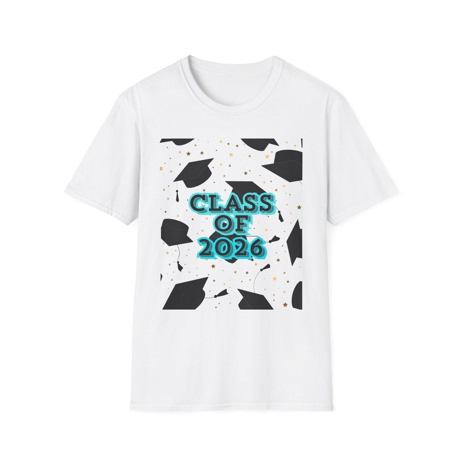 Class of 2026 Graduation T-Shirt | Cap Toss Confetti Design | 2026 | Student | M